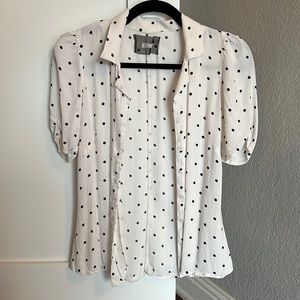 Polka dot reformation blouse/ size small